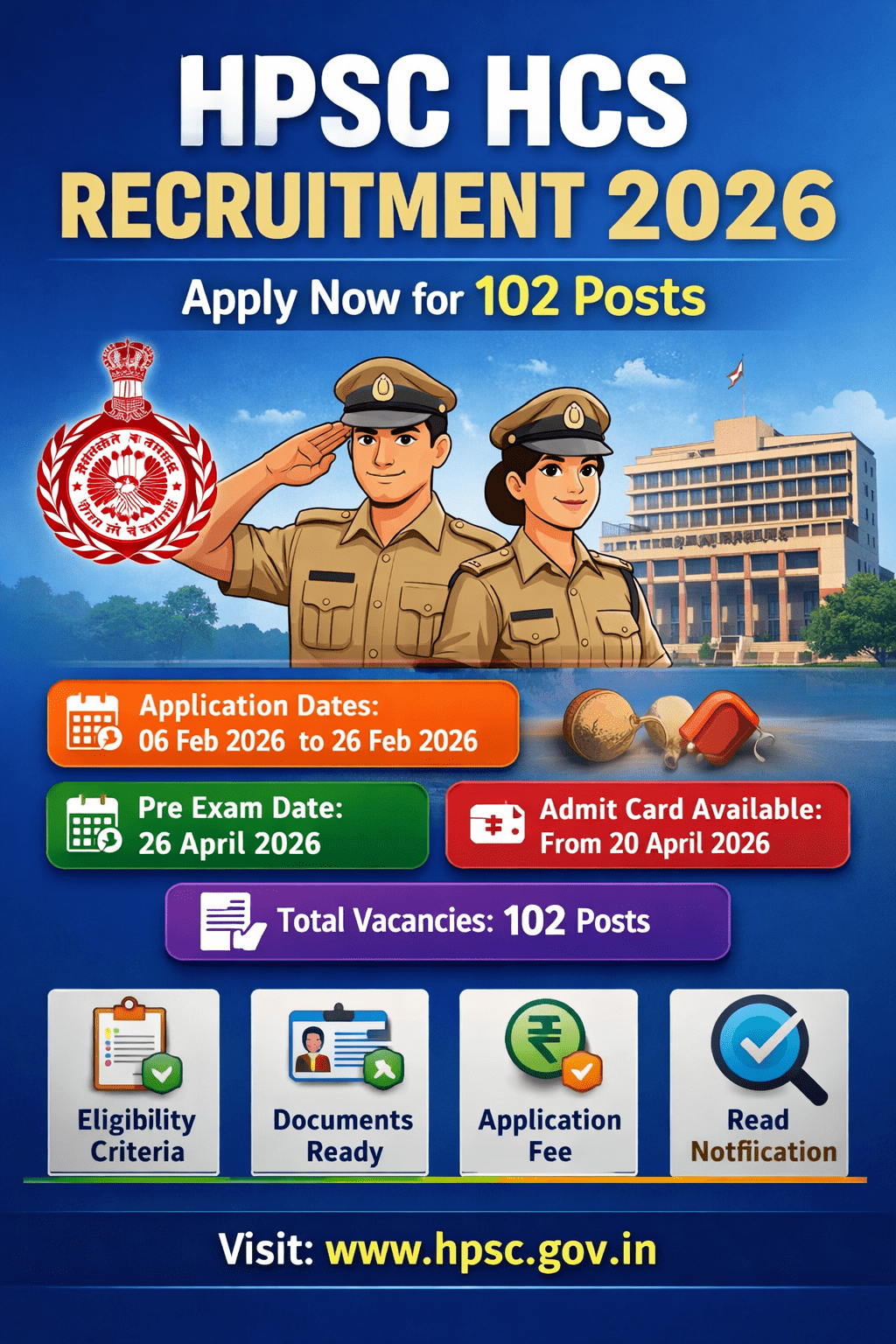 HPSC HCS Admit Card 2026 Released