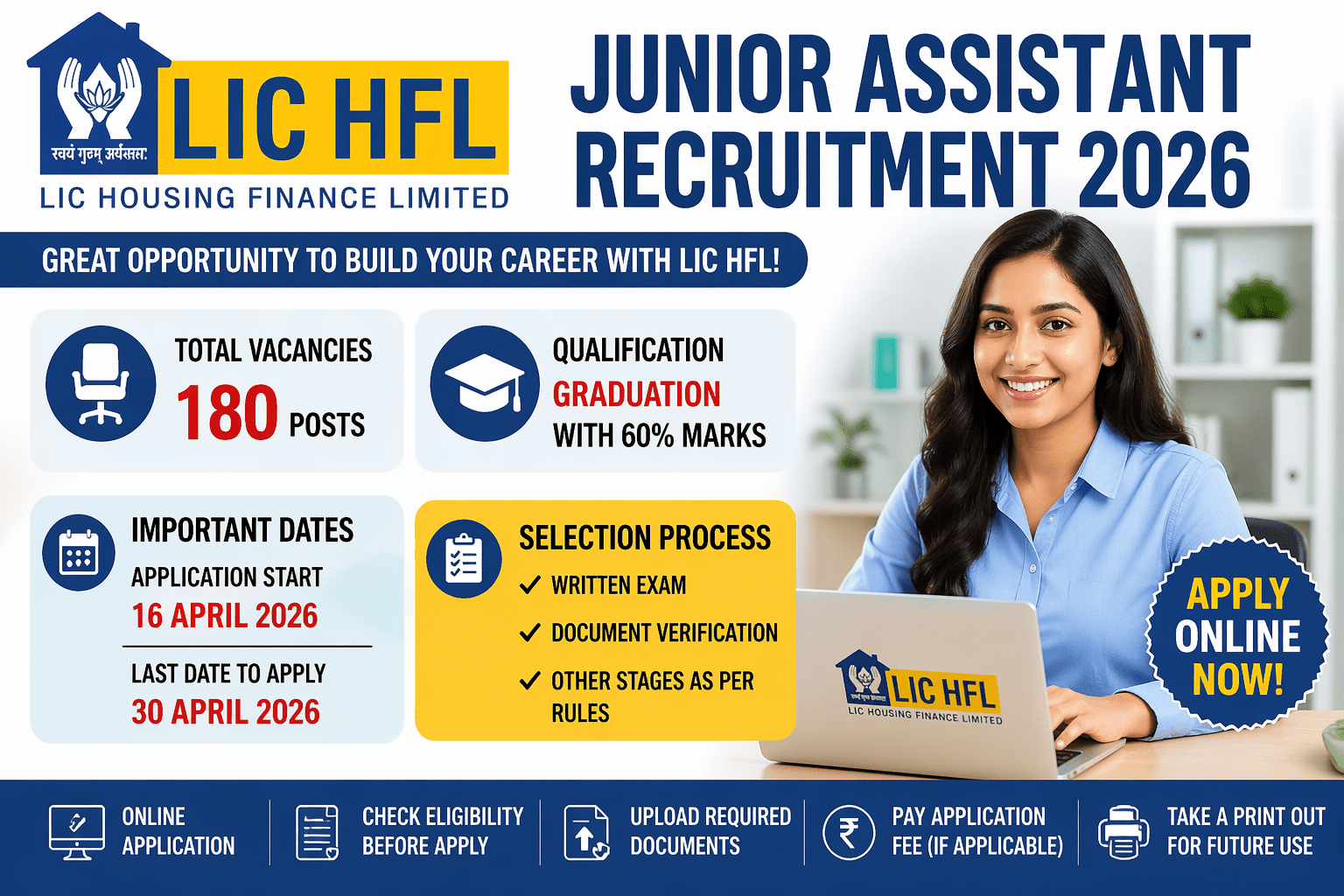 LIC Housing Finance Limited Junior Assistant Recruitment 2026 