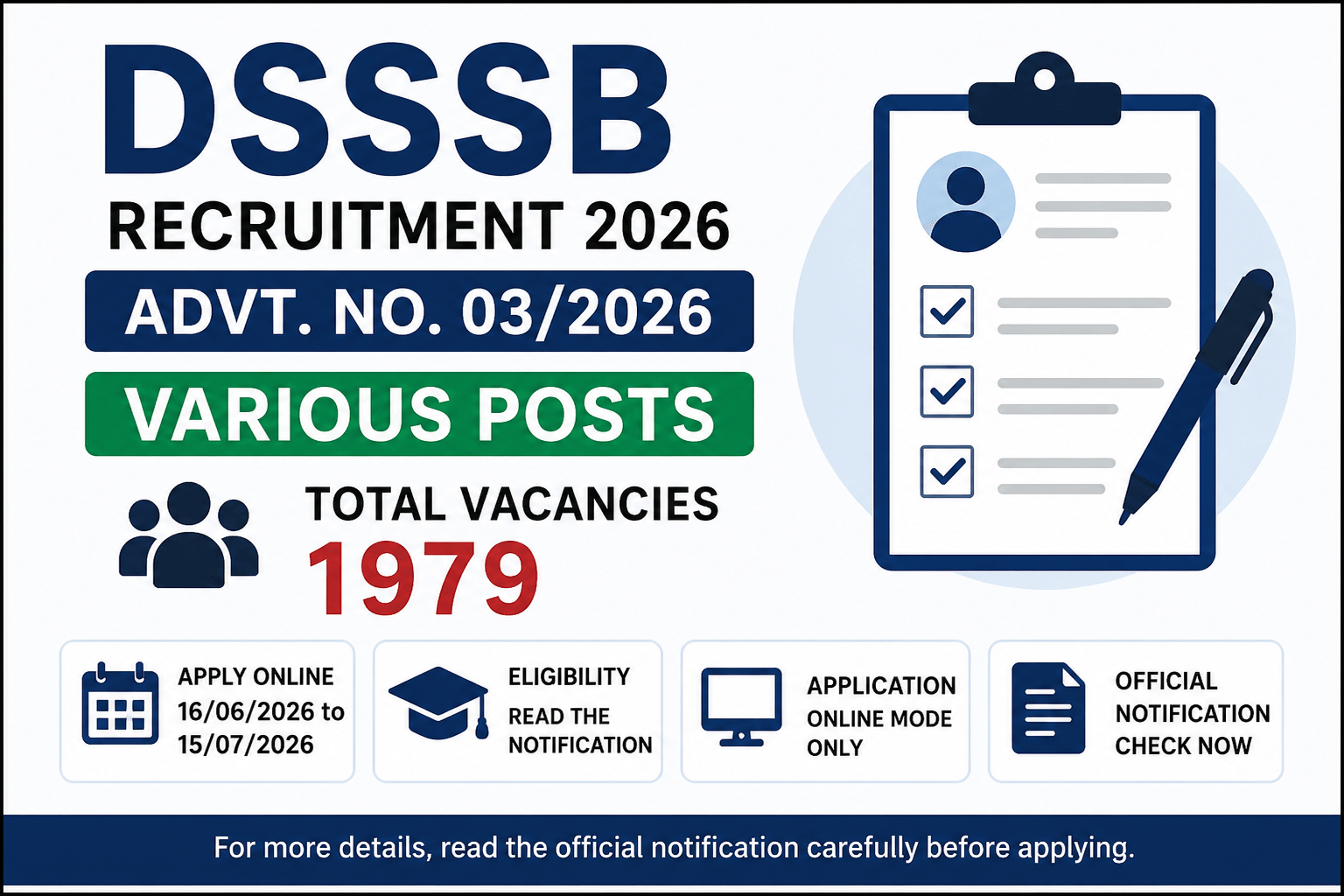 DSSSB Vacancy 2026