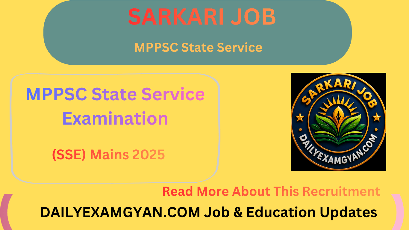 MPPSC State Service Examination (SSE) Mains 2025
