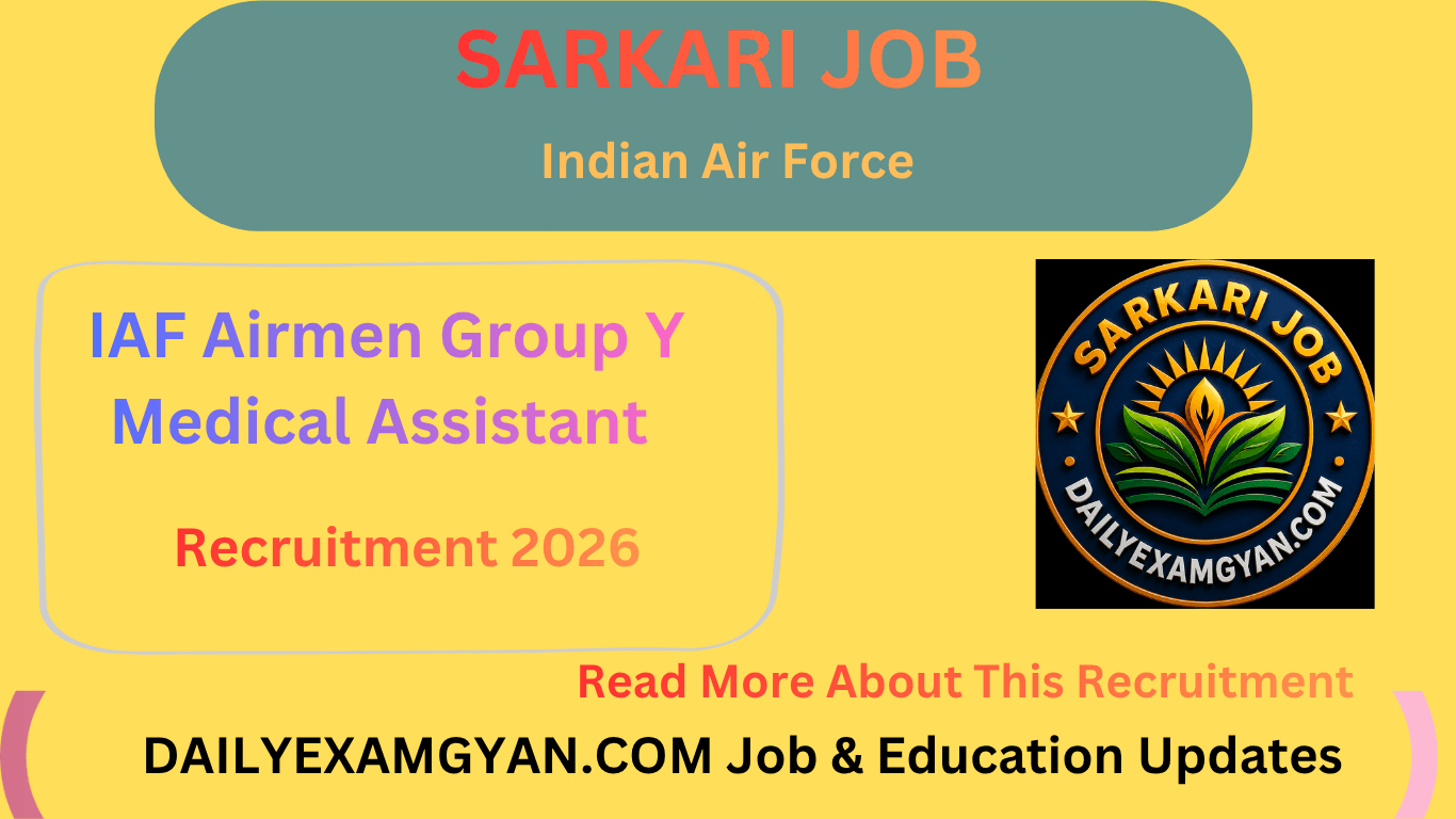 IAF Airmen Group Y Medical Assistant Recruitment 2026