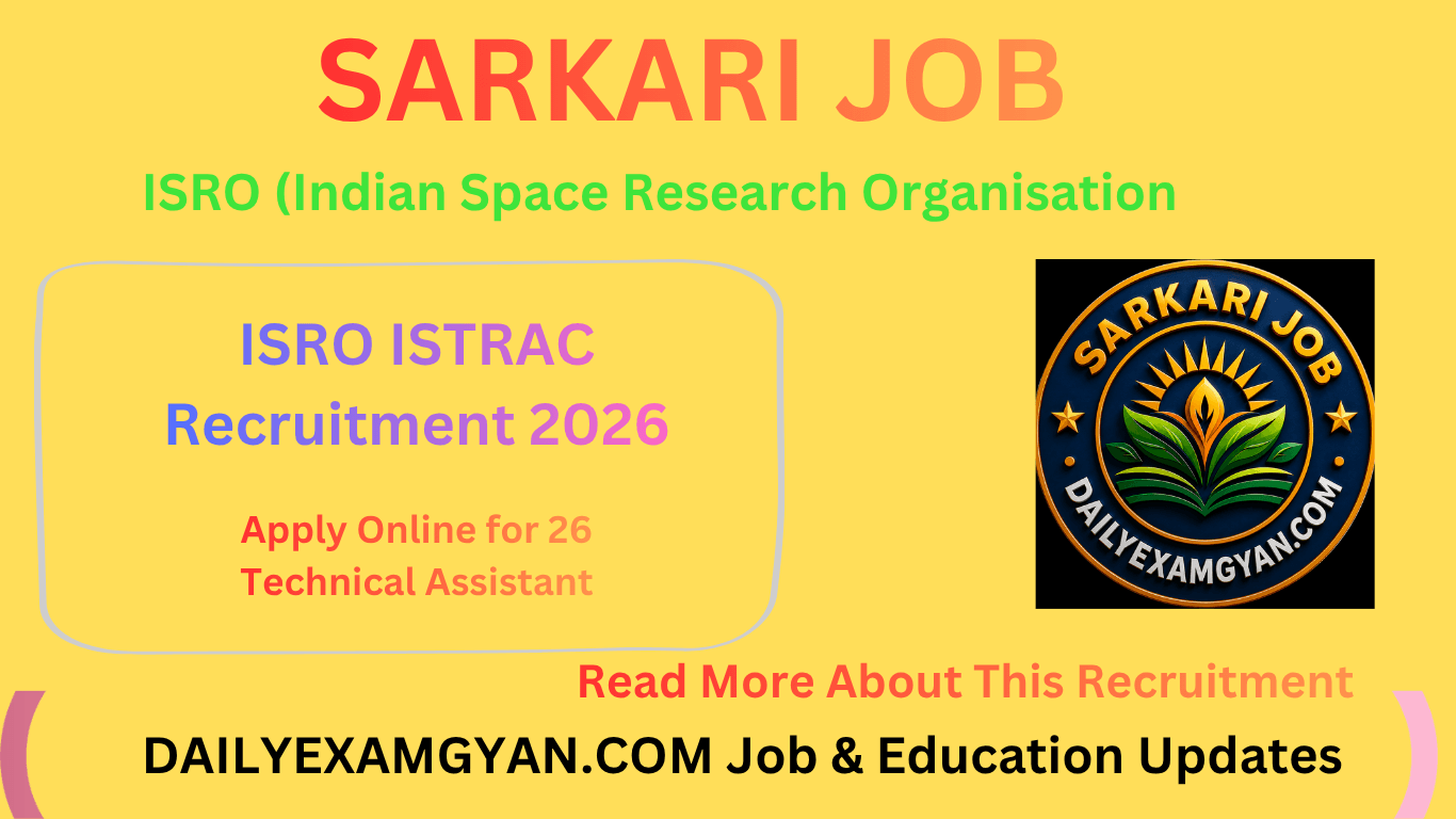 ISRO ISTRAC Recruitment 2026