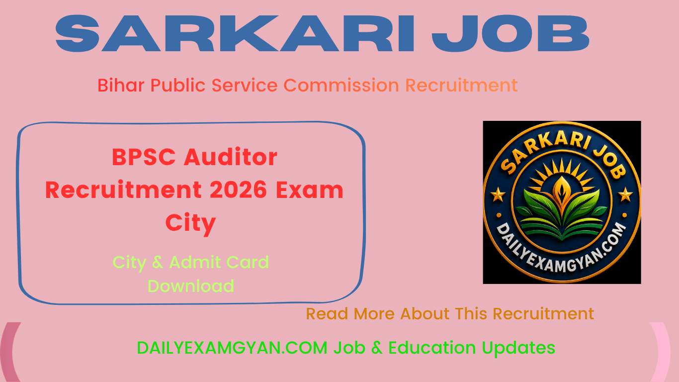 BPSC Auditor Recruitment 2026