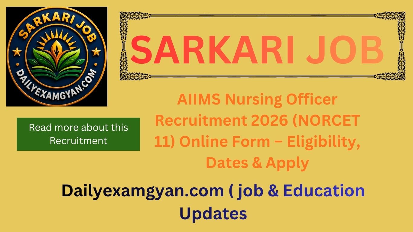 AIIMS Nursing Officer Recruitment 2026