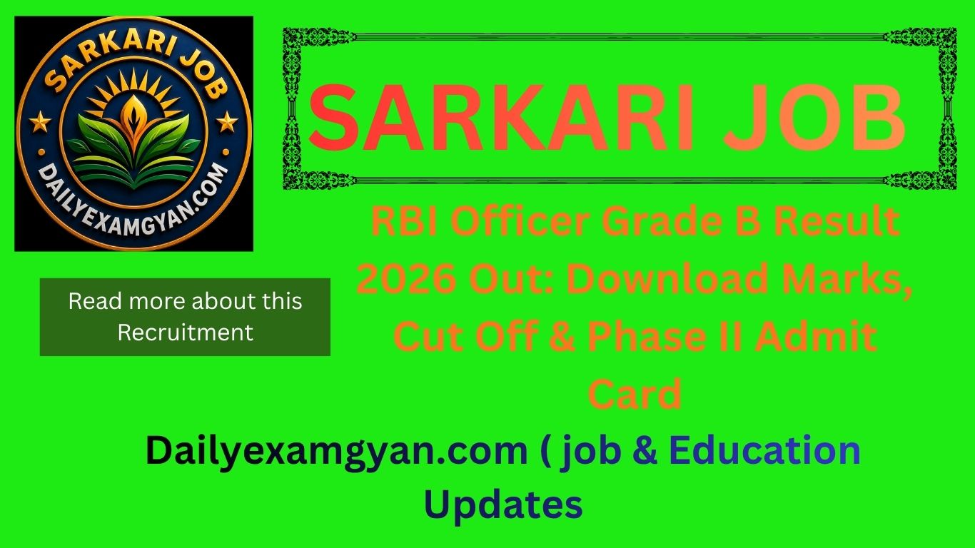 RBI Officer Grade B Result 2026 Out