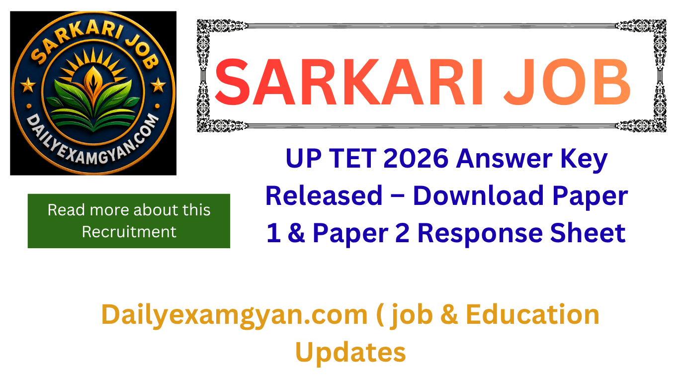 UP TET 2026 Answer Key Released