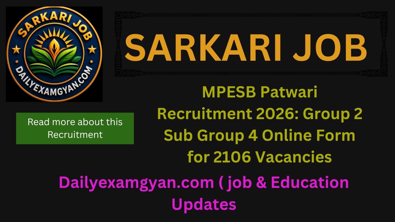 MPESB Patwari Recruitment 2026
