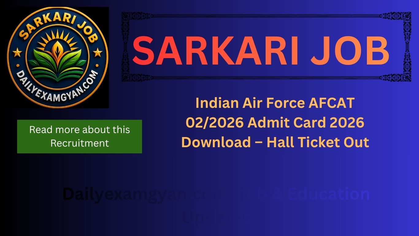 Indian Air Force AFCAT 02/2026 Admit Card 2026
